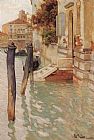 Fritz Thaulow Famous Paintings - On The Grand Canal, Venice